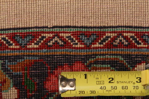 Sarouk Red Square Hand Knotted 87 X 89  Area Rug 100-23255 Image 7