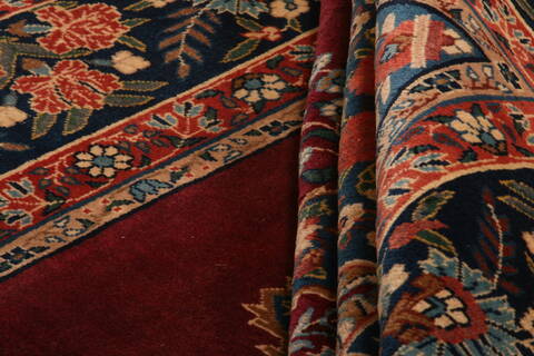 Yazd Red Hand Knotted 68 X 103  Area Rug 100-23257 Image 3