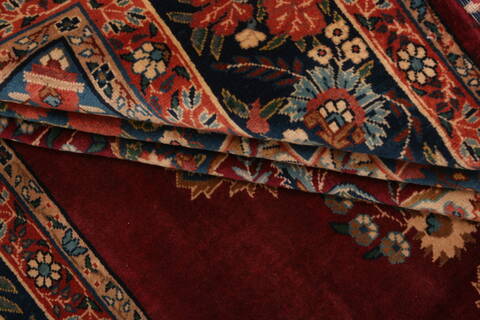 Yazd Red Hand Knotted 68 X 103  Area Rug 100-23257 Image 4