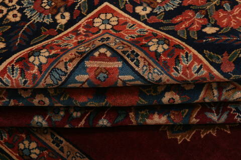 Yazd Red Hand Knotted 68 X 103  Area Rug 100-23257 Image 7