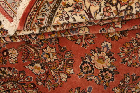 Sarouk Red Hand Knotted 85 X 87  Area Rug 100-23265 Image 4