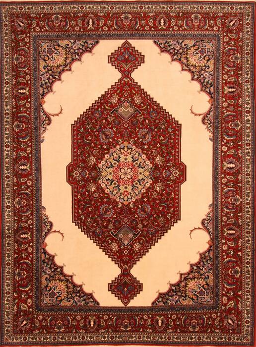 Tabriz Red Hand Knotted 611 X 93  Area Rug 100-23278 Image 0