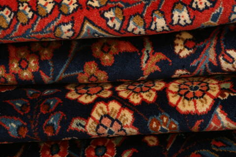 Sarouk Blue Hand Knotted 68 X 100  Area Rug 100-23281 Image 1