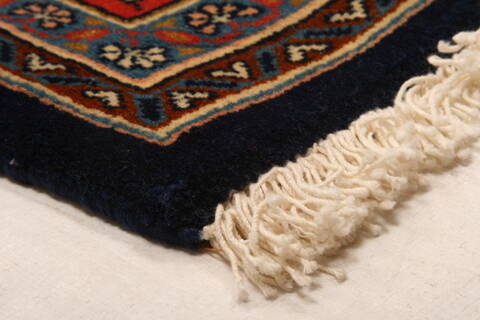 Sarouk Blue Hand Knotted 68 X 100  Area Rug 100-23281 Image 7
