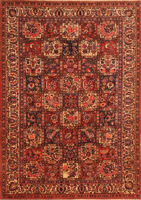 Bakhtiar Red Hand Knotted 69 X 97  Area Rug 100-23319 Image 0