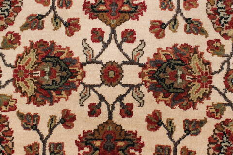 Kashmar Beige Runner Hand Knotted 26 X 80  Area Rug 250-23327 Image 3