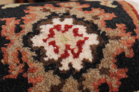 Kashmar Beige Runner Hand Knotted 26 X 80  Area Rug 250-23327 Image 8