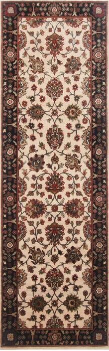 Kashmar Beige Runner Hand Knotted 26 X 80  Area Rug 250-23327 Image 0
