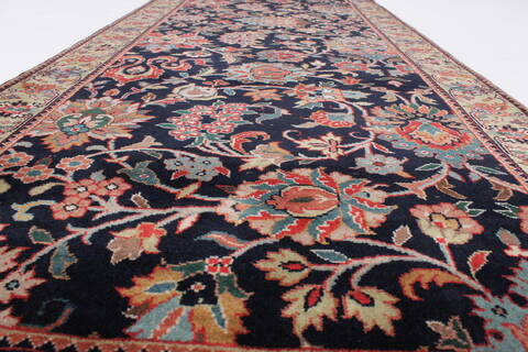 Kashmir Blue Runner Hand Knotted 28 X 711  Area Rug 250-23331 Image 1