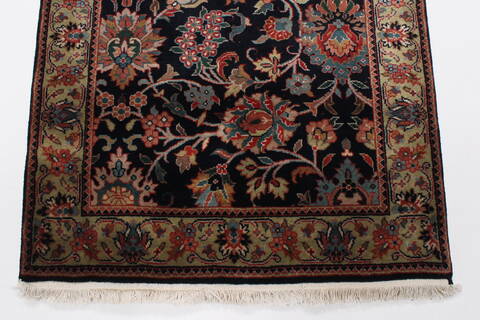 Kashmir Blue Runner Hand Knotted 28 X 711  Area Rug 250-23331 Image 4