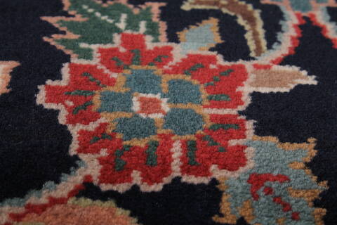 Kashmir Blue Runner Hand Knotted 28 X 711  Area Rug 250-23331 Image 6