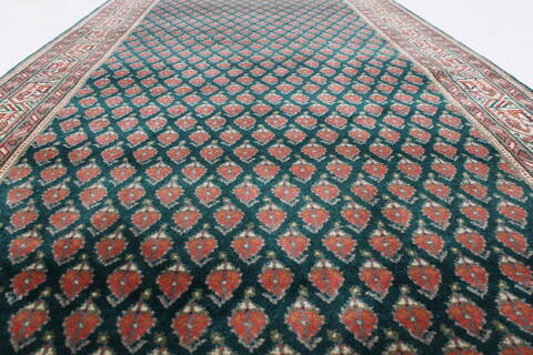 Bidjar Green Runner Hand Knotted 27 X 78  Area Rug 250-23337 Image 1