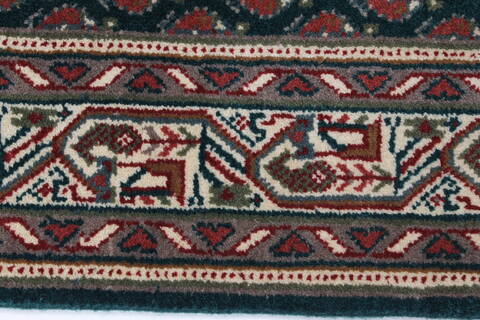 Bidjar Green Runner Hand Knotted 27 X 78  Area Rug 250-23337 Image 2