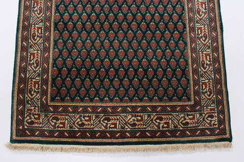 Bidjar Green Runner Hand Knotted 27 X 78  Area Rug 250-23337 Image 4