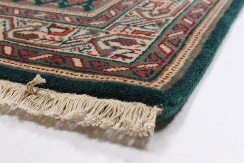 Bidjar Green Runner Hand Knotted 27 X 78  Area Rug 250-23337 Image 5