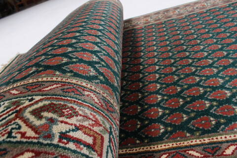 Bidjar Green Runner Hand Knotted 27 X 78  Area Rug 250-23337 Image 8
