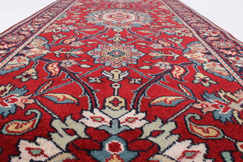 Semnan Red Runner Hand Knotted 27 X 710  Area Rug 250-23339 Image 1