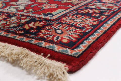 Semnan Red Runner Hand Knotted 27 X 710  Area Rug 250-23339 Image 5