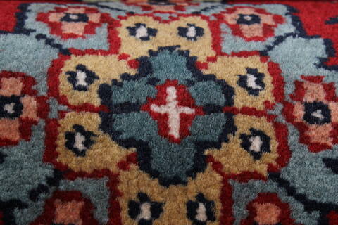 Semnan Red Runner Hand Knotted 27 X 710  Area Rug 250-23339 Image 6