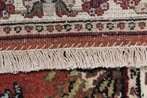 Semnan Brown Runner Hand Knotted 25 X 80  Area Rug 250-23341 Image 10