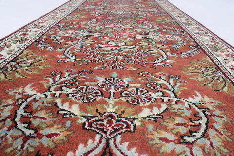 Semnan Brown Runner Hand Knotted 25 X 80  Area Rug 250-23341 Image 11