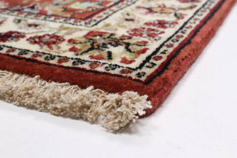 Semnan Brown Runner Hand Knotted 25 X 80  Area Rug 250-23341 Image 4
