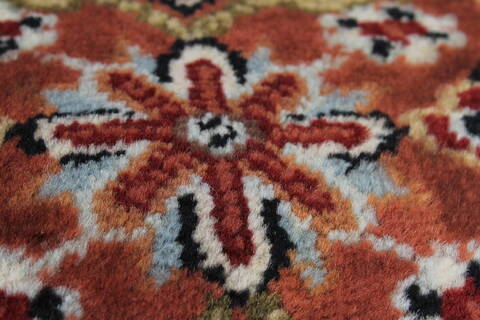Semnan Brown Runner Hand Knotted 25 X 80  Area Rug 250-23341 Image 6