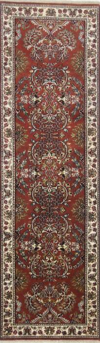 Semnan Brown Runner Hand Knotted 25 X 80  Area Rug 250-23341 Image 0