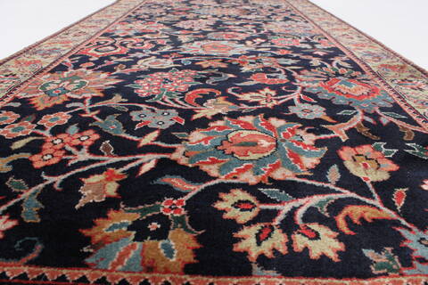 Kashmir Blue Runner Hand Knotted 28 X 711  Area Rug 250-23382 Image 2