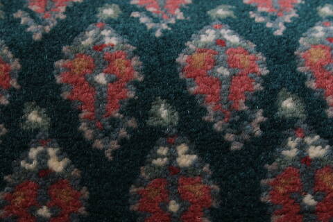 Bidjar Green Runner Hand Knotted 27 X 79  Area Rug 250-23383 Image 6