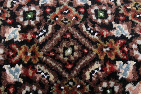 Kashmir Black Runner Hand Knotted 29 X 80  Area Rug 250-23389 Image 8