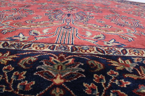 Sarouk Red Octagon Hand Knotted 50 X 50  Area Rug 250-23412 Image 3