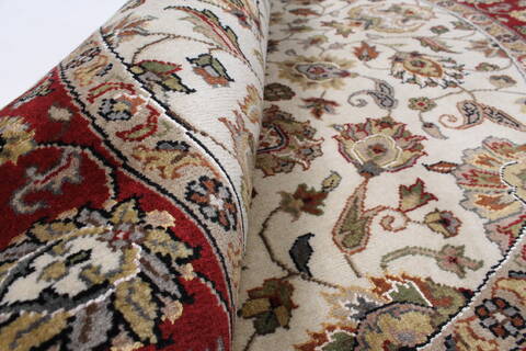 Kashmar Beige Round Hand Knotted 50 X 50  Area Rug 250-23428 Image 10