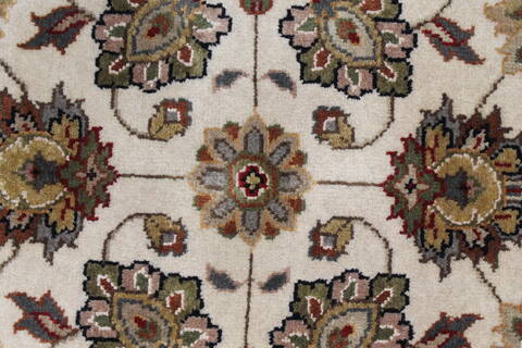 Kashmar Beige Round Hand Knotted 50 X 50  Area Rug 250-23428 Image 5