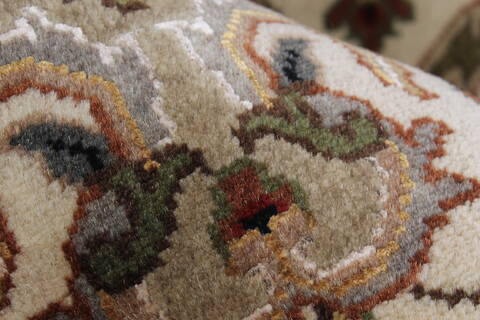 Kashmar Beige Round Hand Knotted 50 X 50  Area Rug 250-23428 Image 8
