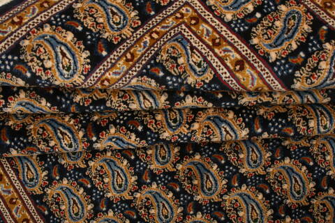 Mood Blue Hand Knotted 69 X 98  Area Rug 100-23429 Image 2