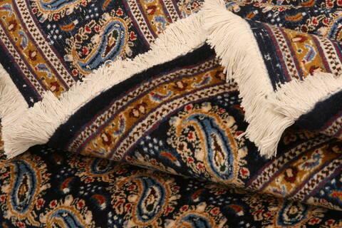 Mood Blue Hand Knotted 69 X 98  Area Rug 100-23429 Image 4