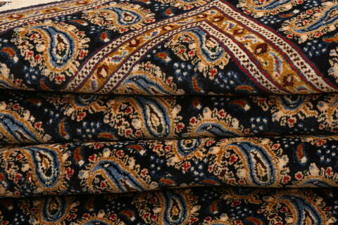 Mood Blue Hand Knotted 69 X 98  Area Rug 100-23429 Image 5