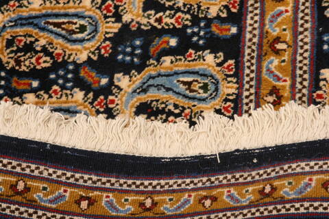 Mood Blue Hand Knotted 69 X 98  Area Rug 100-23429 Image 7