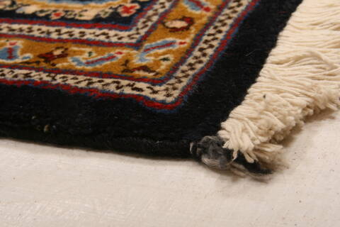 Mood Blue Hand Knotted 69 X 98  Area Rug 100-23429 Image 8