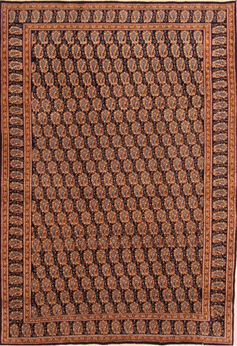 Mood Blue Hand Knotted 69 X 98  Area Rug 100-23429 Image 0