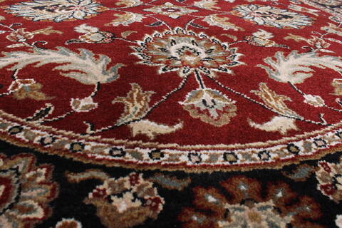 Kashmar Red Round Hand Knotted 411 X 411  Area Rug 250-23430 Image 4