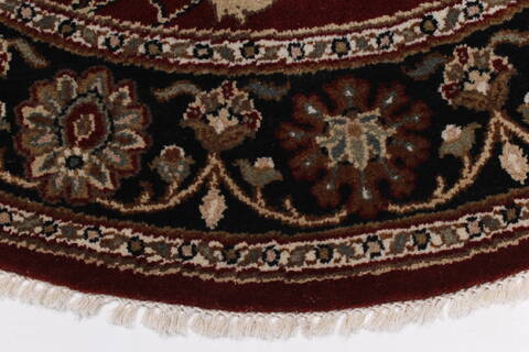 Kashmar Red Round Hand Knotted 411 X 411  Area Rug 250-23430 Image 5