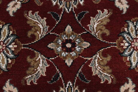 Kashmar Red Round Hand Knotted 411 X 411  Area Rug 250-23430 Image 6