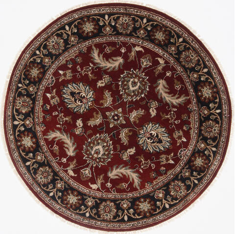 Kashmar Red Round Hand Knotted 411 X 411  Area Rug 250-23430 Image 0