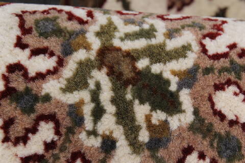 Kashan Grey Round Hand Knotted 50 X 50  Area Rug 250-23433 Image 8
