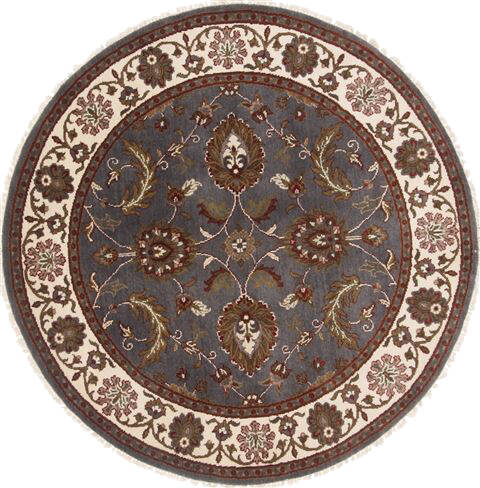 Kashan Grey Round Hand Knotted 50 X 50  Area Rug 250-23433 Image 0