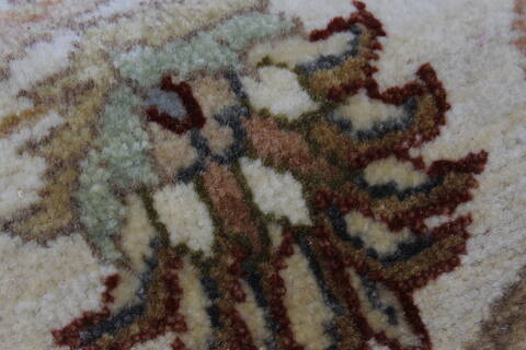 Chobi Grey Round Hand Knotted 411 X 411  Area Rug 250-23436 Image 11