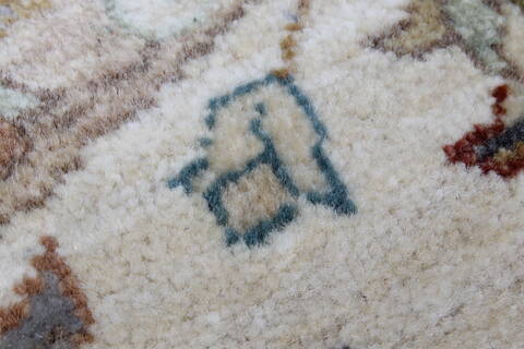 Chobi Grey Round Hand Knotted 411 X 411  Area Rug 250-23436 Image 12