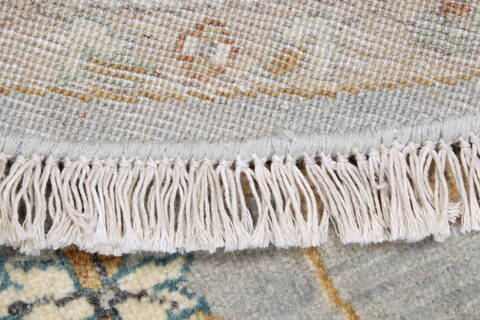 Chobi Grey Round Hand Knotted 411 X 411  Area Rug 250-23436 Image 3